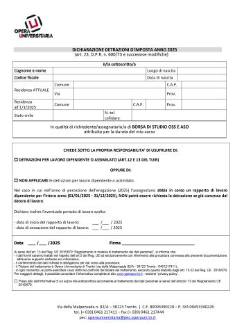 detrazione per sito