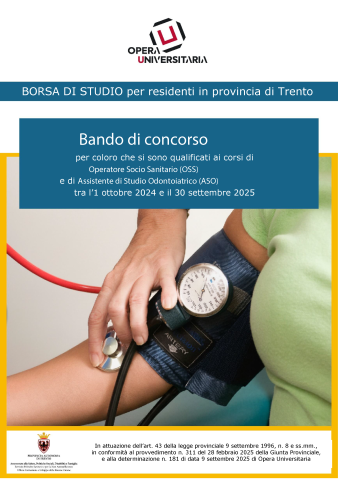 Bando OSS e Aso Opera Universitaria 2024 2025