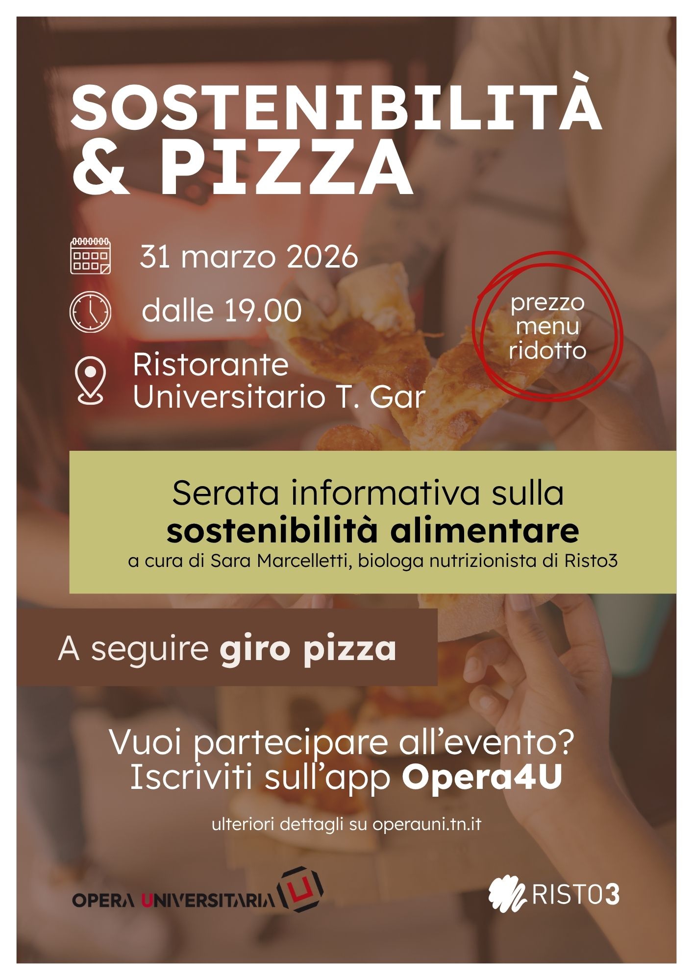 programma della serata del 31 marzo, contenuta nel testo della news